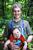 I carried Bryn around during the cook-out.  This is also how we did much of our hiking.  (It's good exercise carrying a 15-pound baby up and down a mountain for 2.5 miles.)  By the way, it seems that Bryn's got some teeth.
