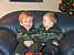 Anders and Bryn, in their matching Christmas outfits