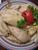 The steamed chicken for the Mole.  Mostly I took this picture because I liked the skull shaped tomato.  Punisheresque.